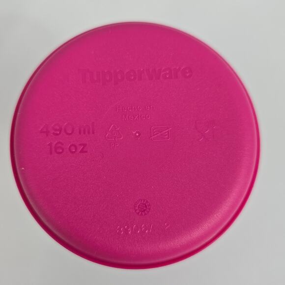 Tupperware Eco To Go Hot or Cold 16 oz Tumbler Pink Floral Removable Sleeve NEW - Picture 7 of 7